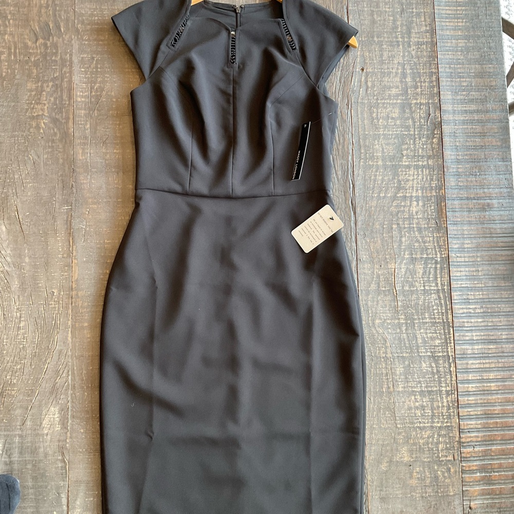Maggy London Black Midi Shift Dress – NWT, Size 4